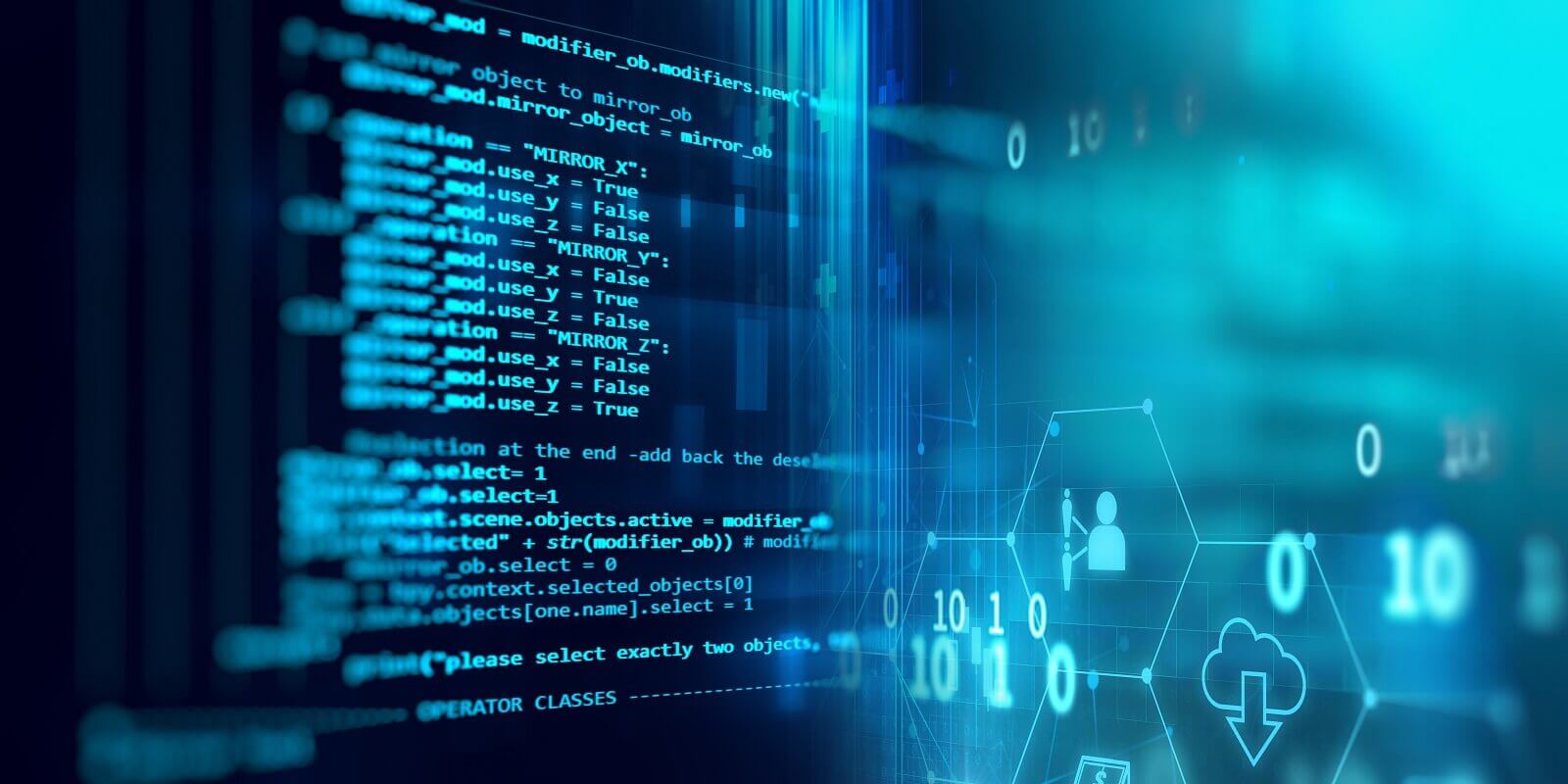 programming code abstract technology background of software developer and computer script