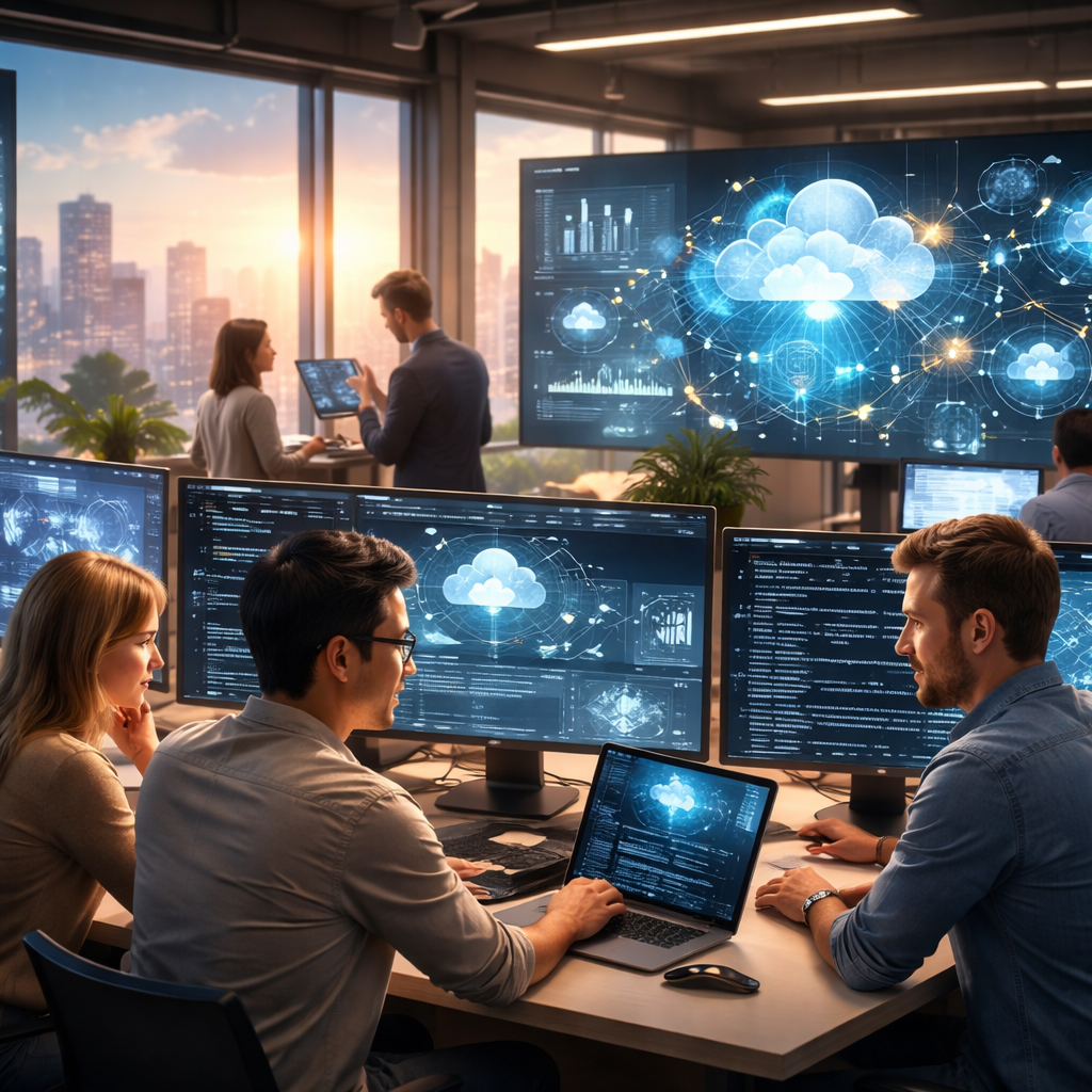 Diagram of AI and cloud integration for 2026 in Australia