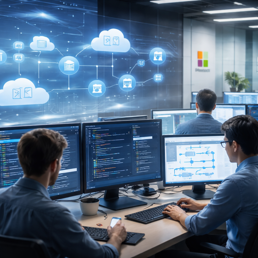 Illustration of cloud-native .NET and AI integration