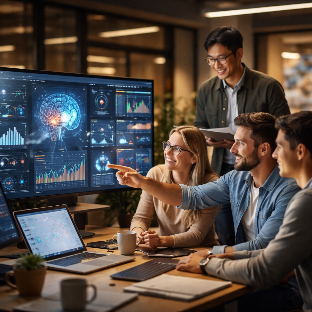 Developers and data scientists collaborating on AI-enabled decision platforms