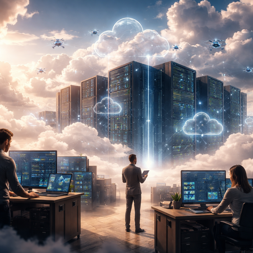 Cloud infrastructure trends illustration