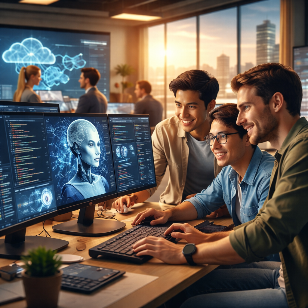 AI-enabled software development lifecycle illustration