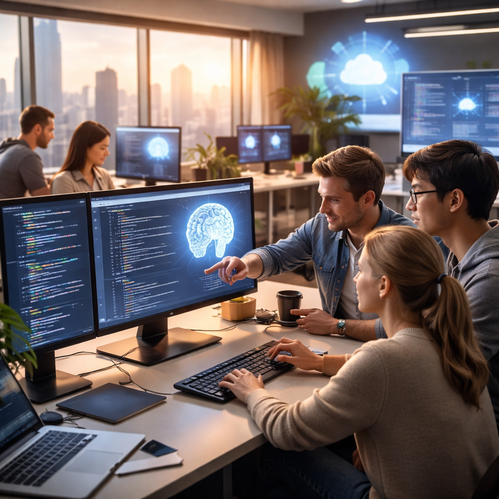 Developers working with AI tools in 2026