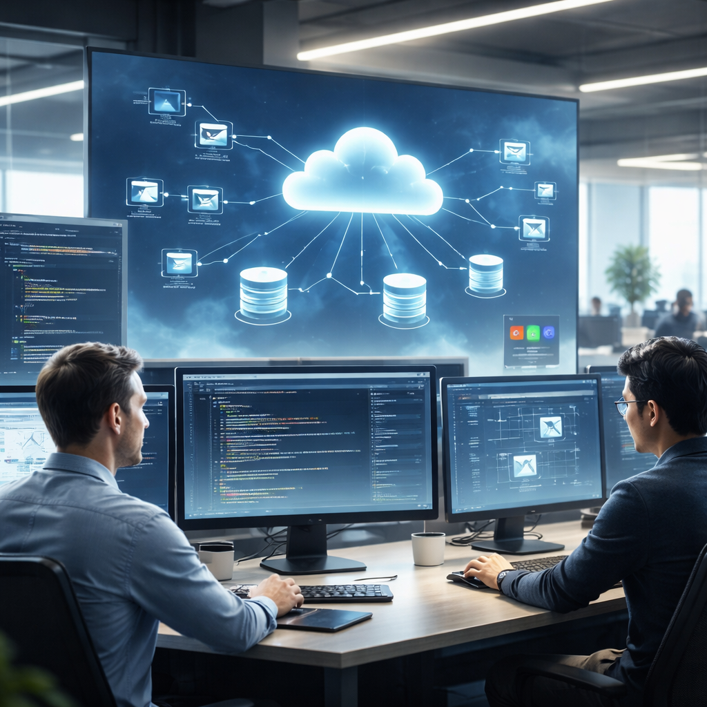 Developers working on cloud-native .NET solutions in Azure