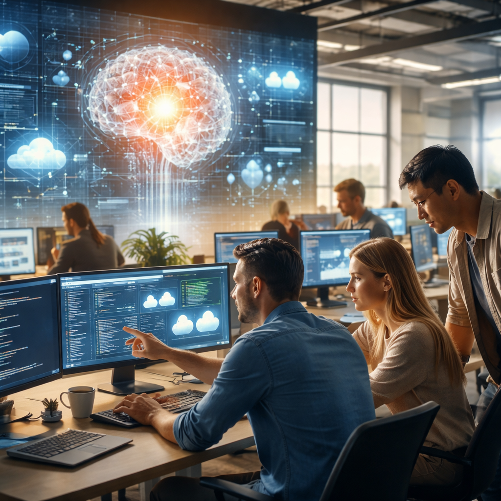 Diagram of AI-driven software architecture in 2026