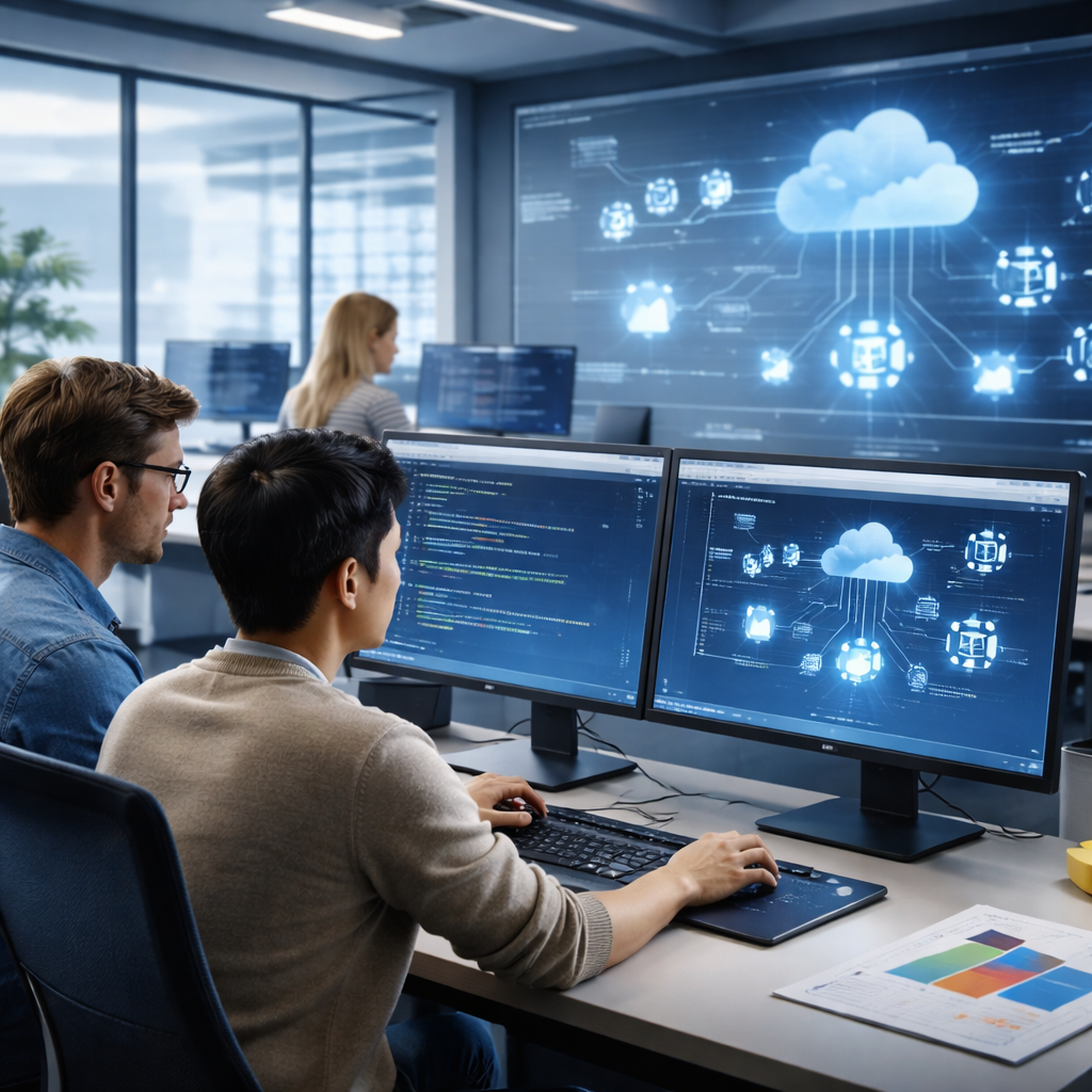 Developers collaborating on future .NET architecture in 2026