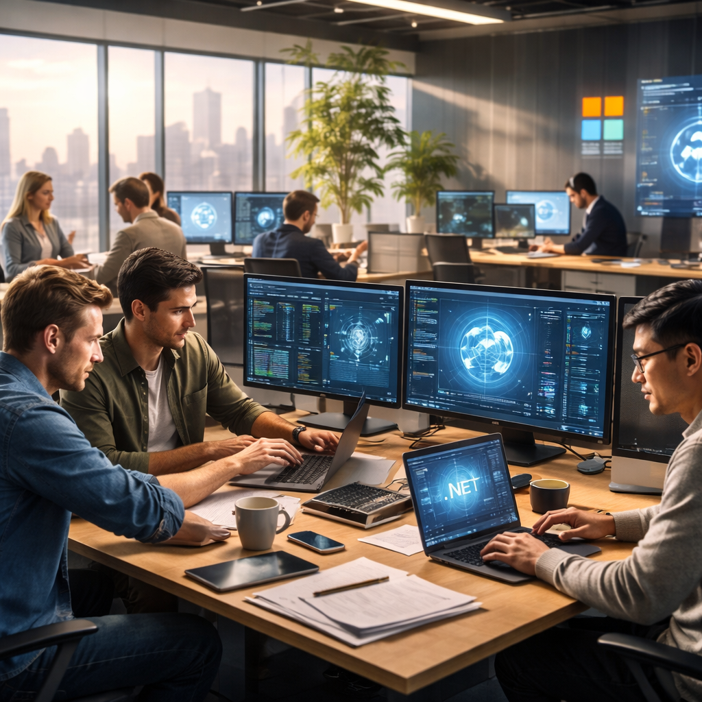 AI engineering teams collaborating on modern software platforms