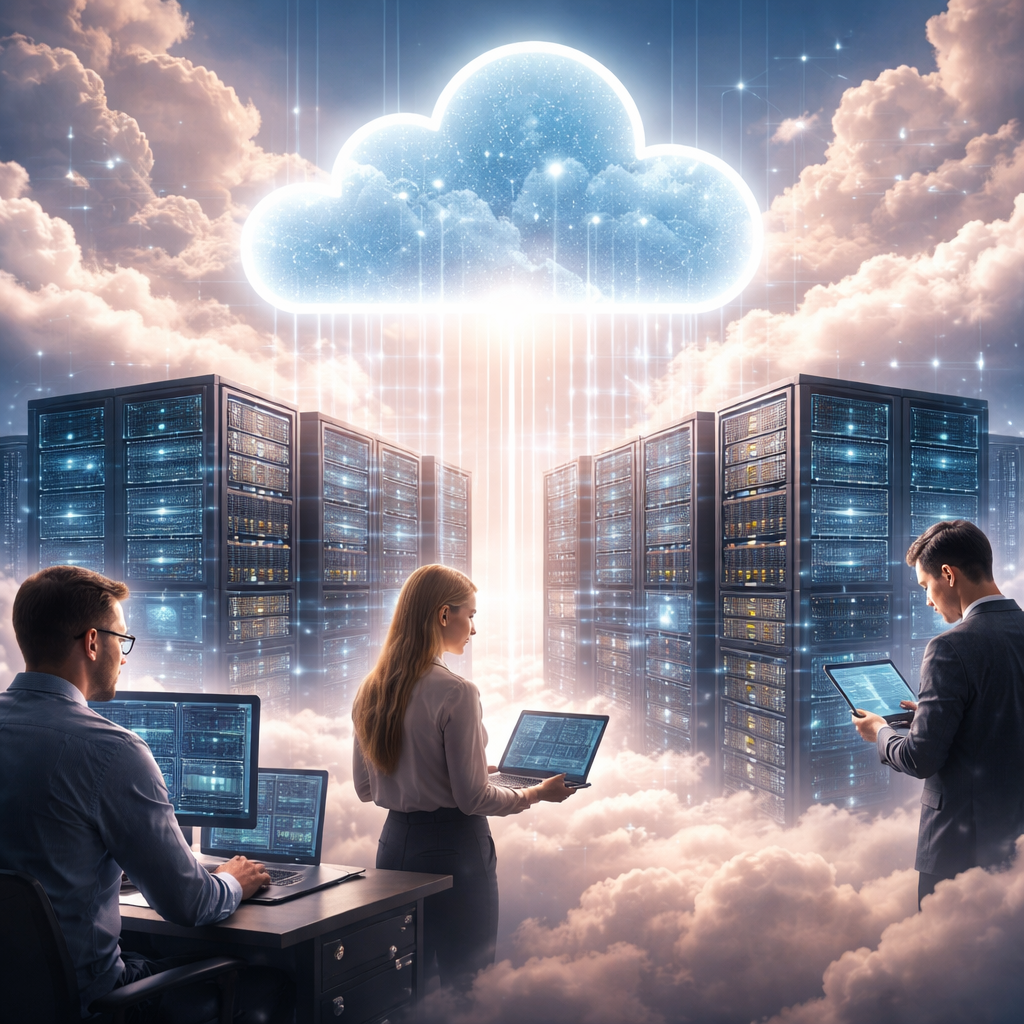 Serverless computing architecture visualised across modern cloud infrastructure services