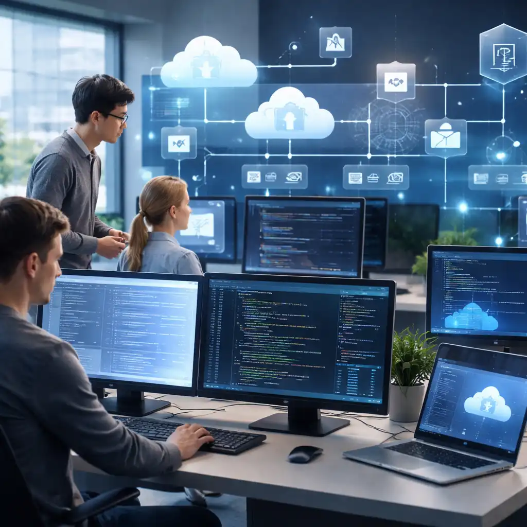 Developers planning modern .NET business solutions and cloud-native architecture for Australian enterprises