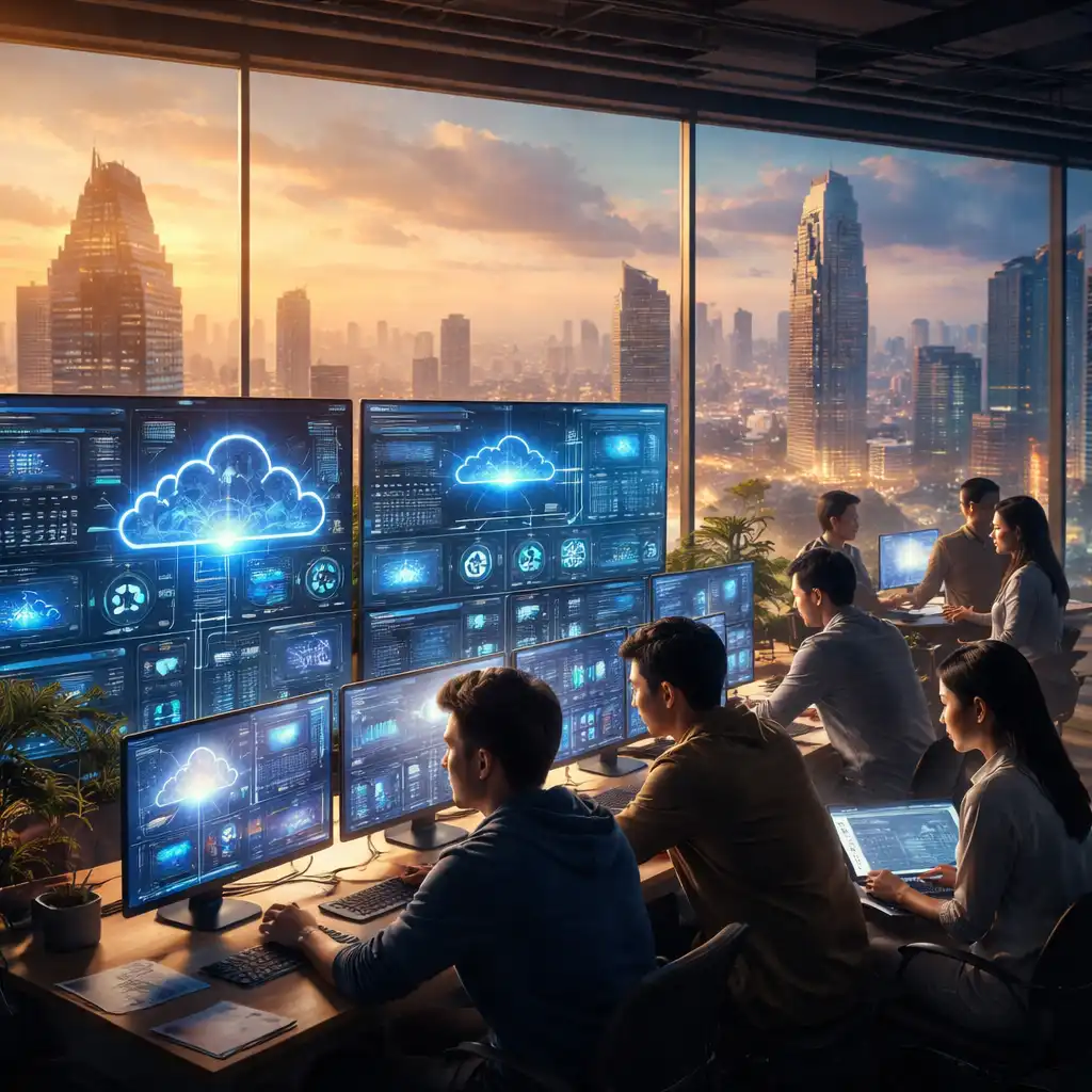 Technical illustration of 2026 cloud infrastructure for disaster recovery and cyber-resilient failover