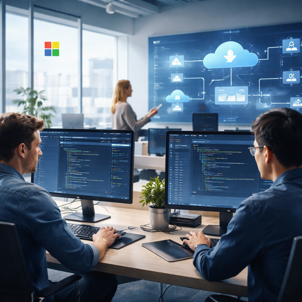 AI-driven .NET development architecture visualised with cloud, edge, and enterprise integration layers